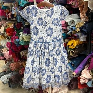 Blue and white floral children’s dress